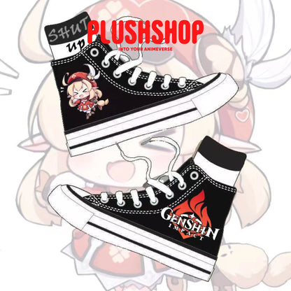 Genshin Impact Main Character Theme Canvas Shoes Hutao Venti Lisa Klee / 36