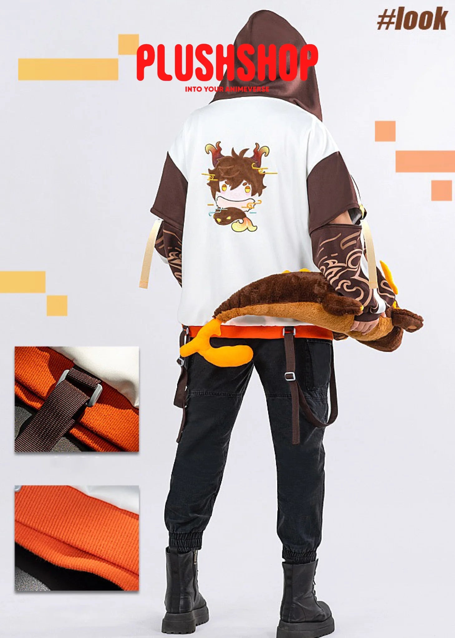 Genshin Impact Tartaglia&amp;Zhongli Theme Costume Cosplay Casual Wearing Outfit Coat(Pre- Order