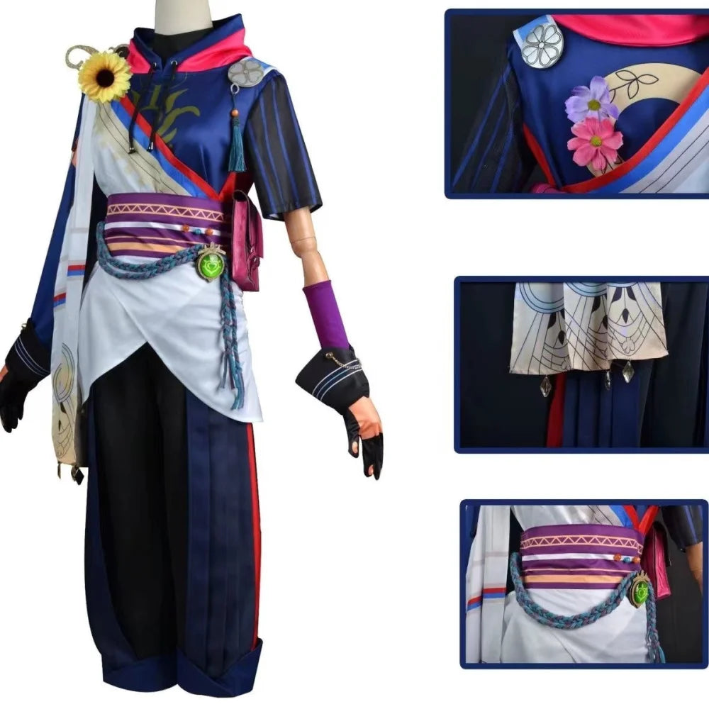 Genshin Impact Tighnari Cosplay Costume Full Set Wig Only / S