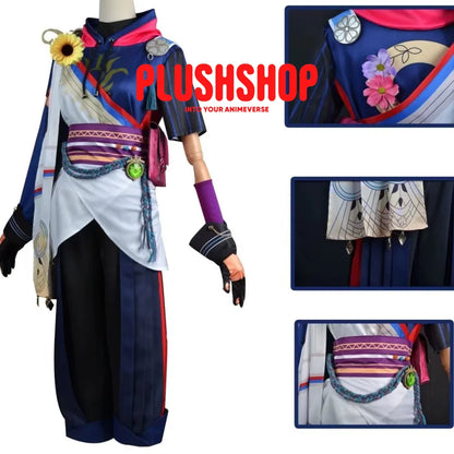 Genshin Impact Tighnari Cosplay Costume Full Set Wig Only / S