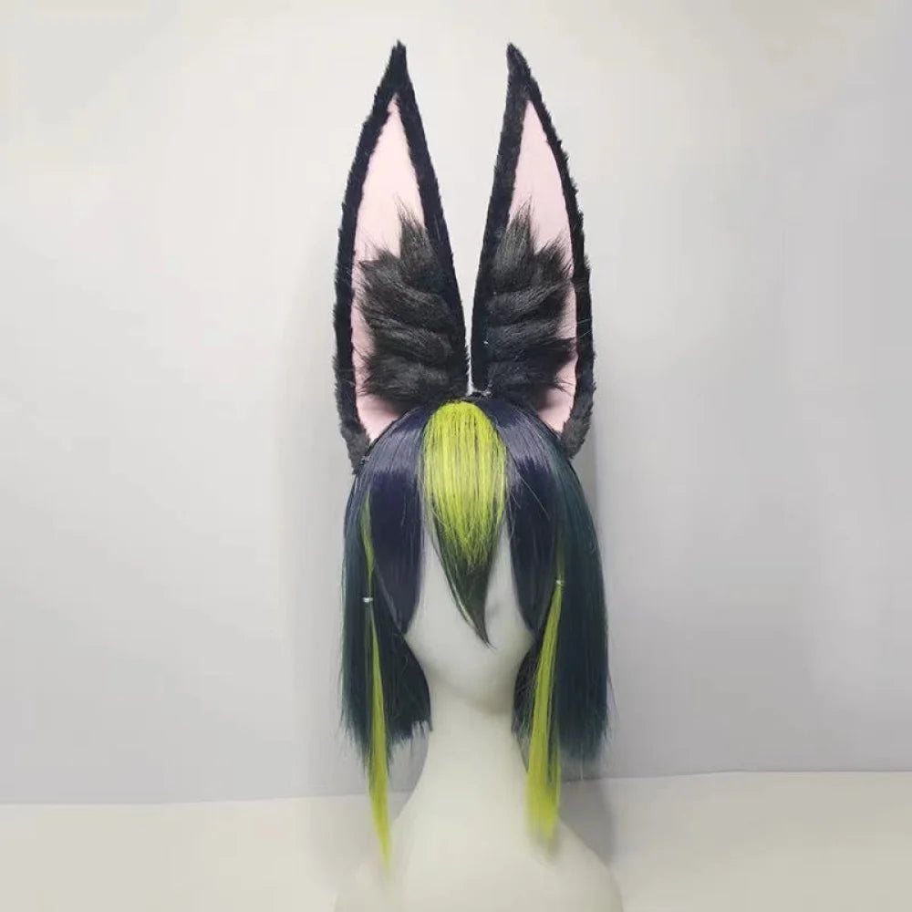 Genshin Impact Tighnari Cosplay Wig And Furry Ears
