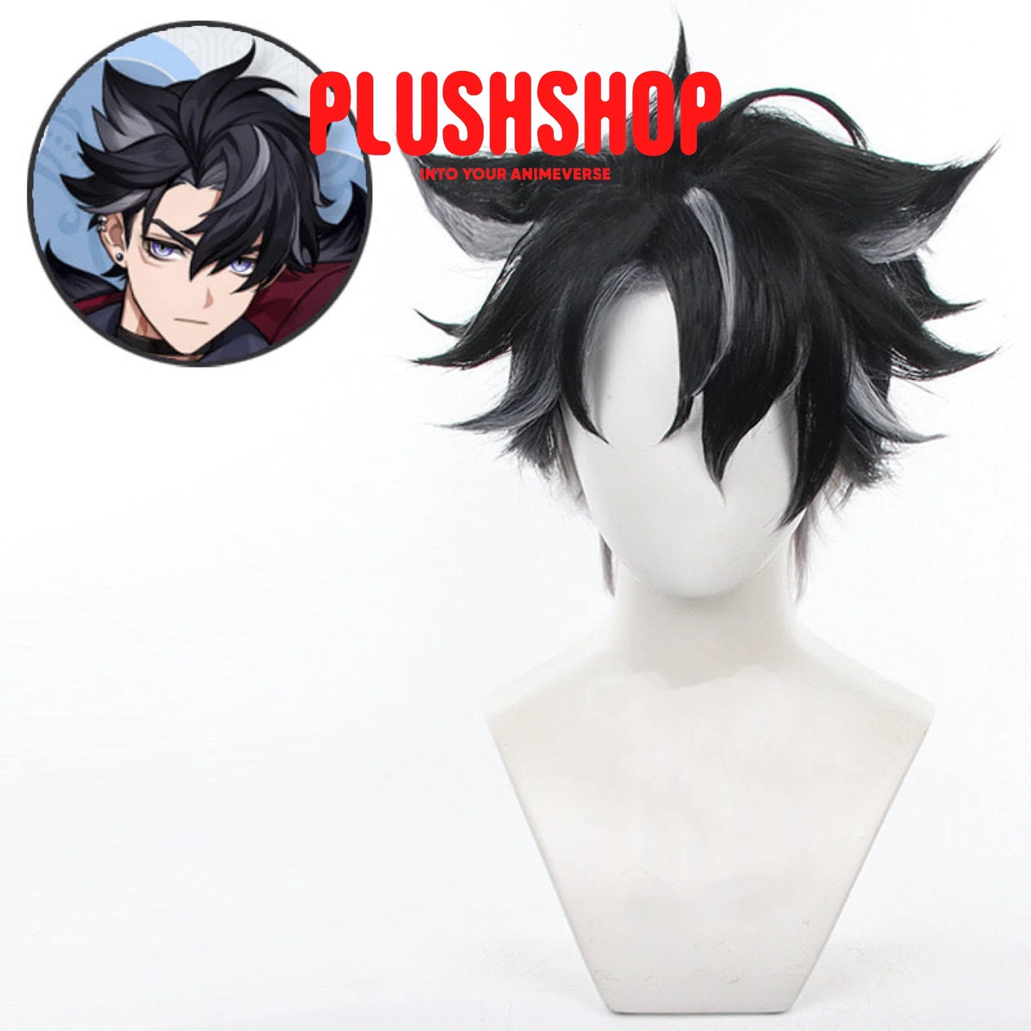 Genshin Impact Wriothesley Cosplay Outfit Clohes Wig Wig(Free Size) / Xs Cosplay 套装