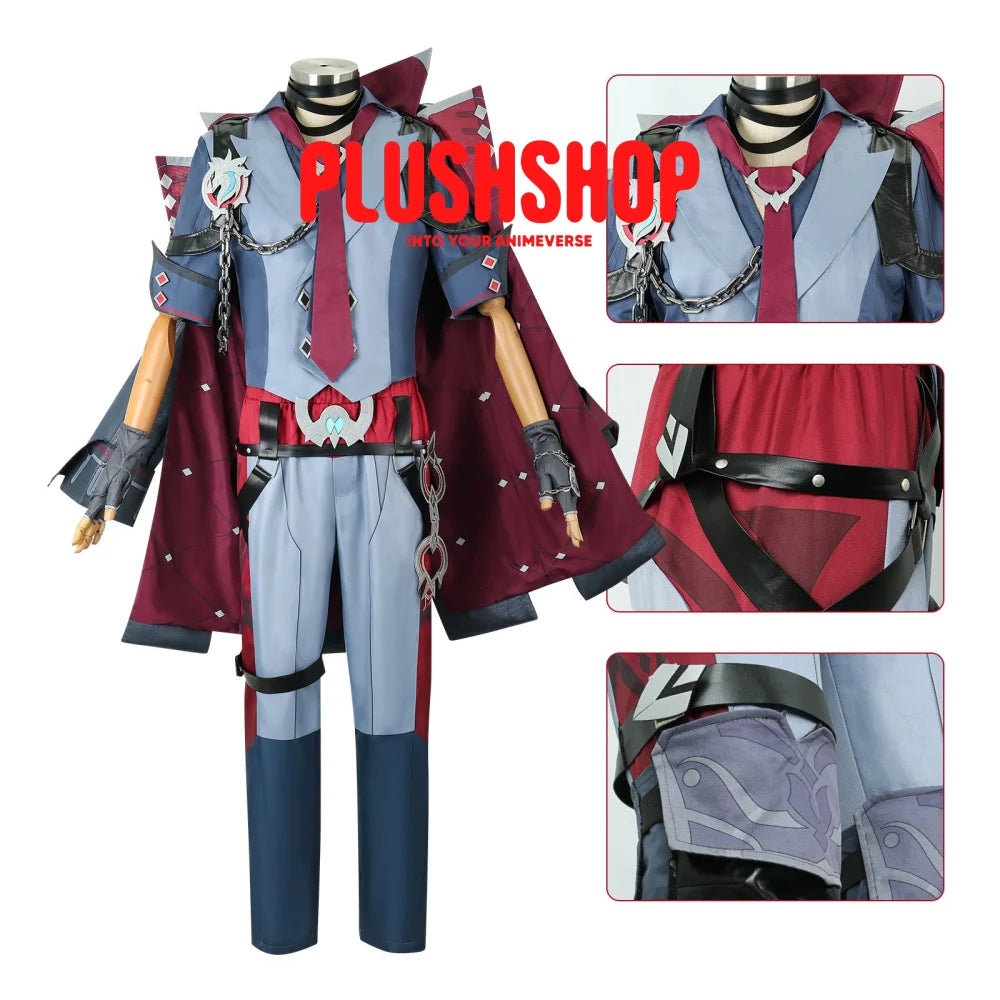 Genshin Impact Wriothesley Cosplay Outfit Clohes Wig Cosplay 套装