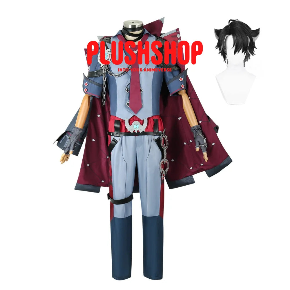 Genshin Impact Wriothesley Cosplay Outfit Clohes Wig Cosplay 套装
