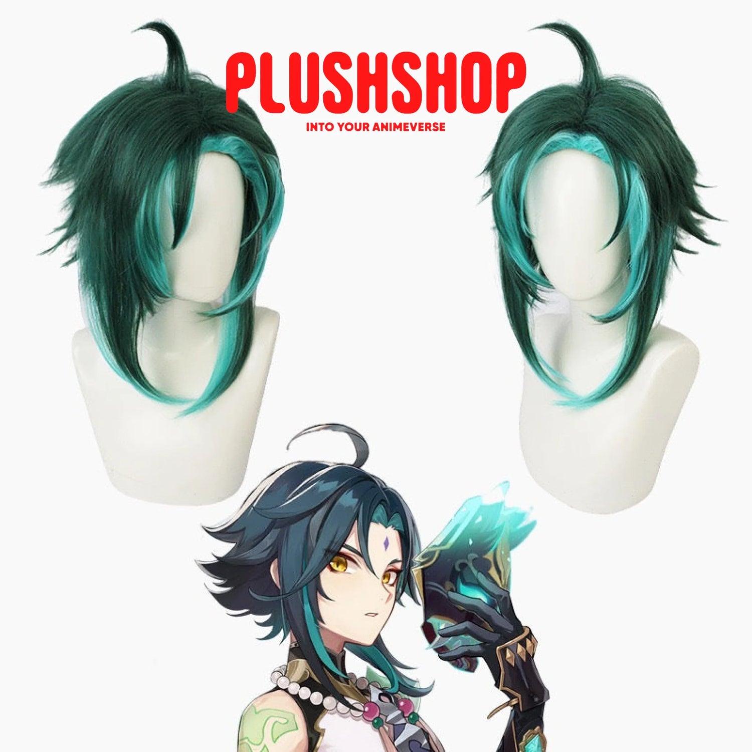 Genshin Impact Xiao Cosplay Costume Full Set Wig Only / Xs Cosplay 套装