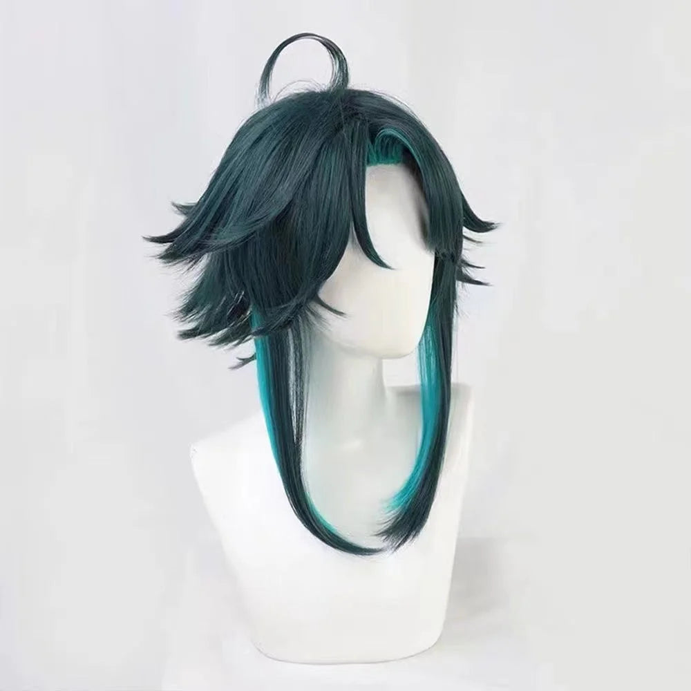 Genshin Impact Xiao Cosplay Wig Ponytail Included