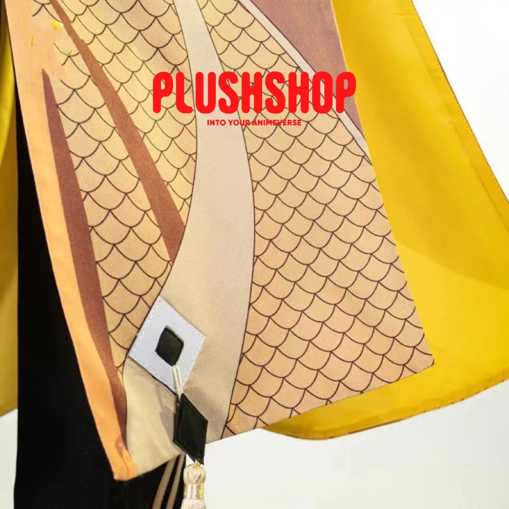 Genshin Impact Zhongli Cosplay Costume Full Set Wig