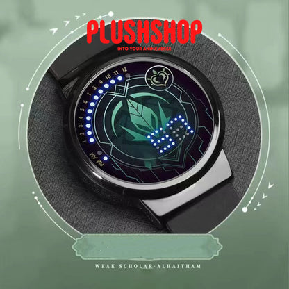 Genshin Impact Characters Led Animation Watch Peripheral Waterproof Touch Screen Alhaitham