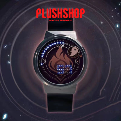 Genshin Impact Characters Led Animation Watch Peripheral Waterproof Touch Screen Hutao