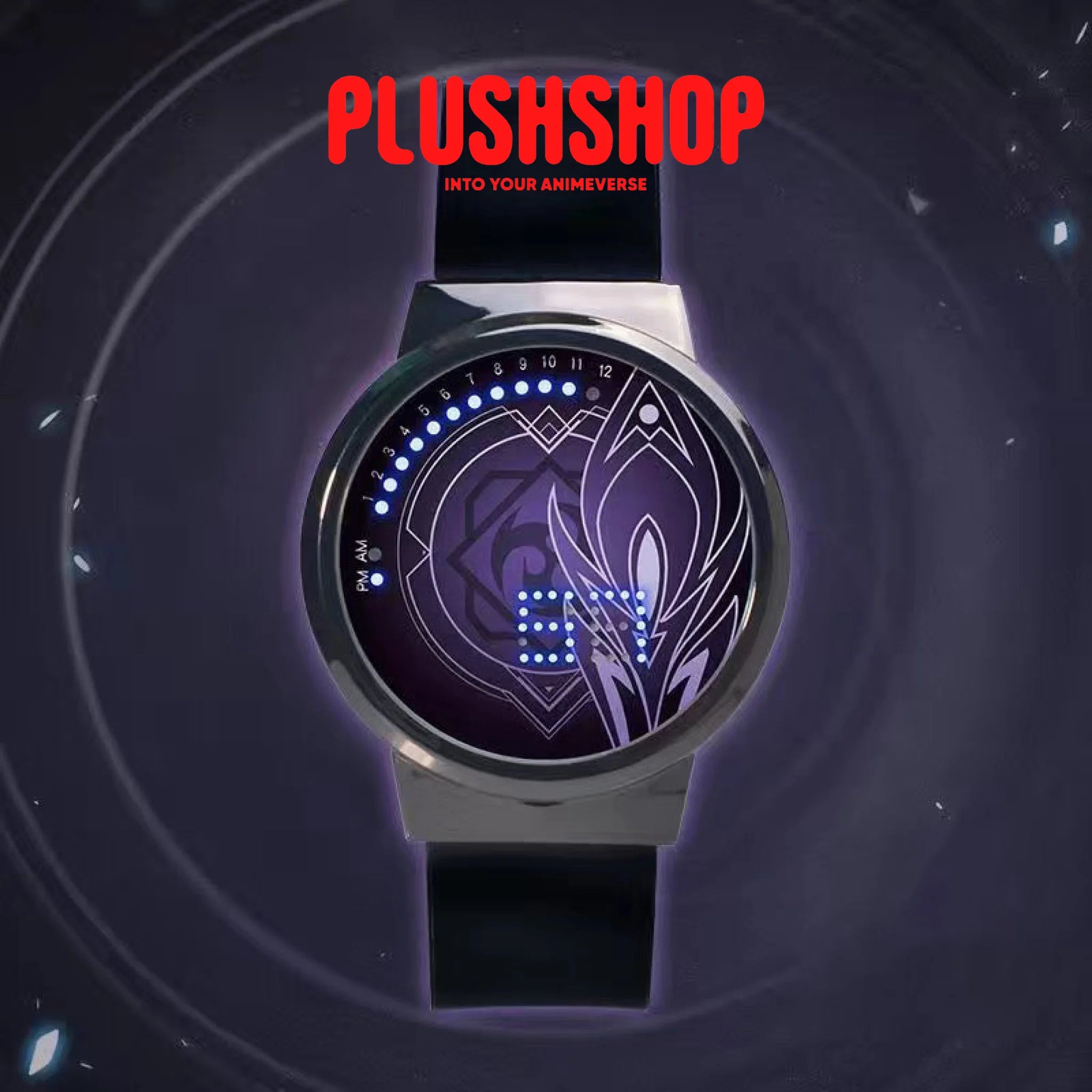 Genshin Impact Characters Led Animation Watch Peripheral Waterproof Touch Screen Keqing