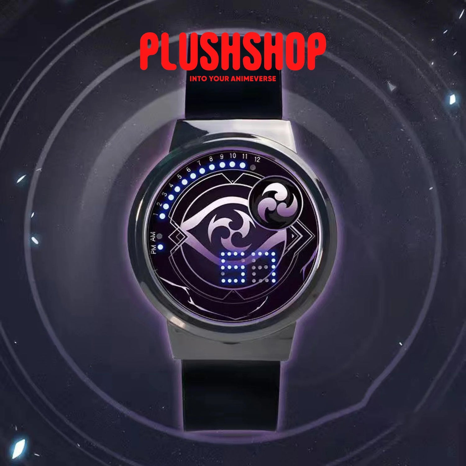 Genshin Impact Characters Led Animation Watch Peripheral Waterproof Touch Screen Raiden