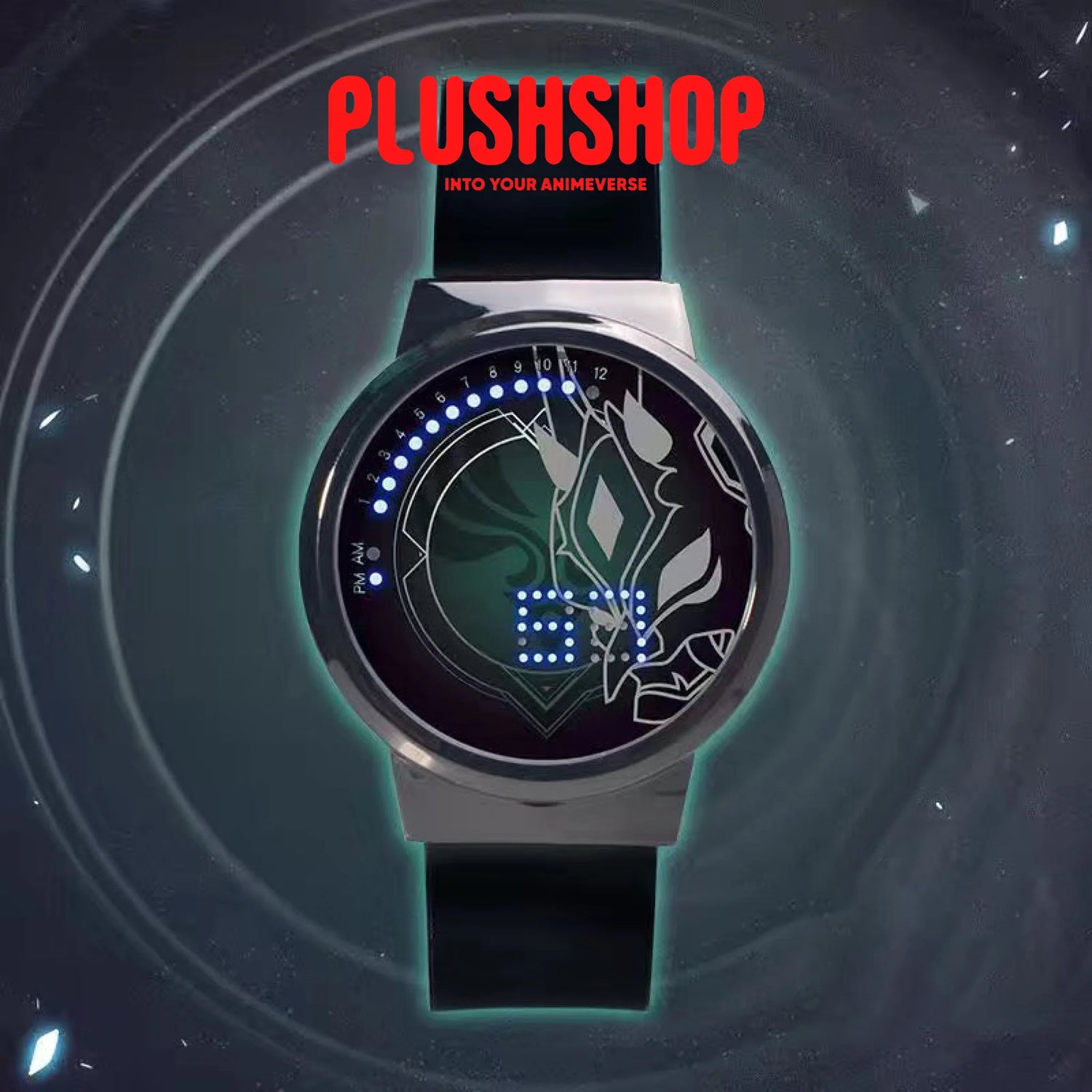 Genshin Impact Characters Led Animation Watch Peripheral Waterproof Touch Screen Xiao