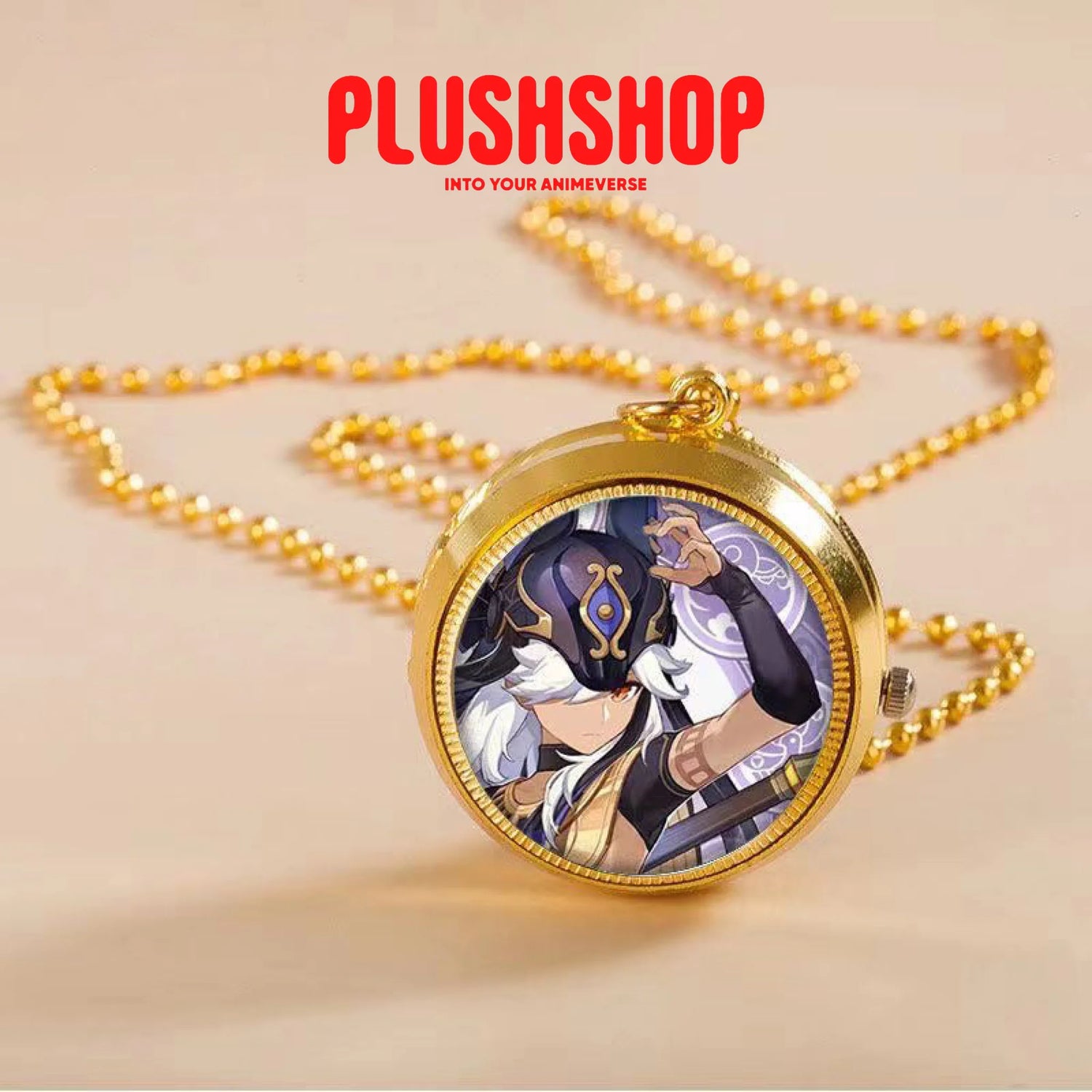 Genshin Characters Pendant Metal Pocket Watch Necklace Cyno