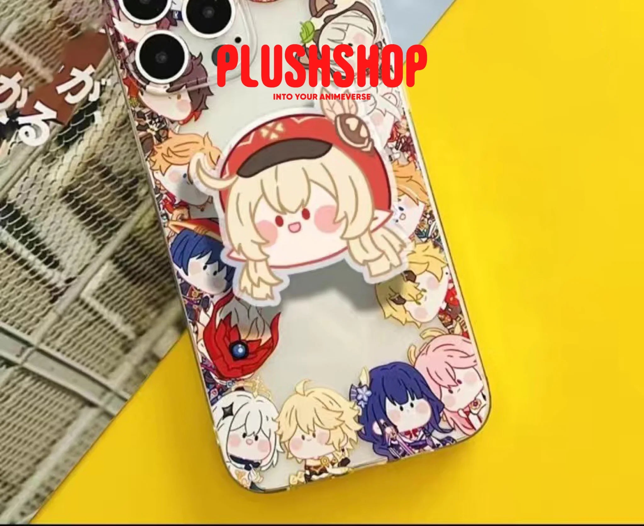 Genshin Impact Phone Grip Holder Cute Figure Stand For Fans Klee