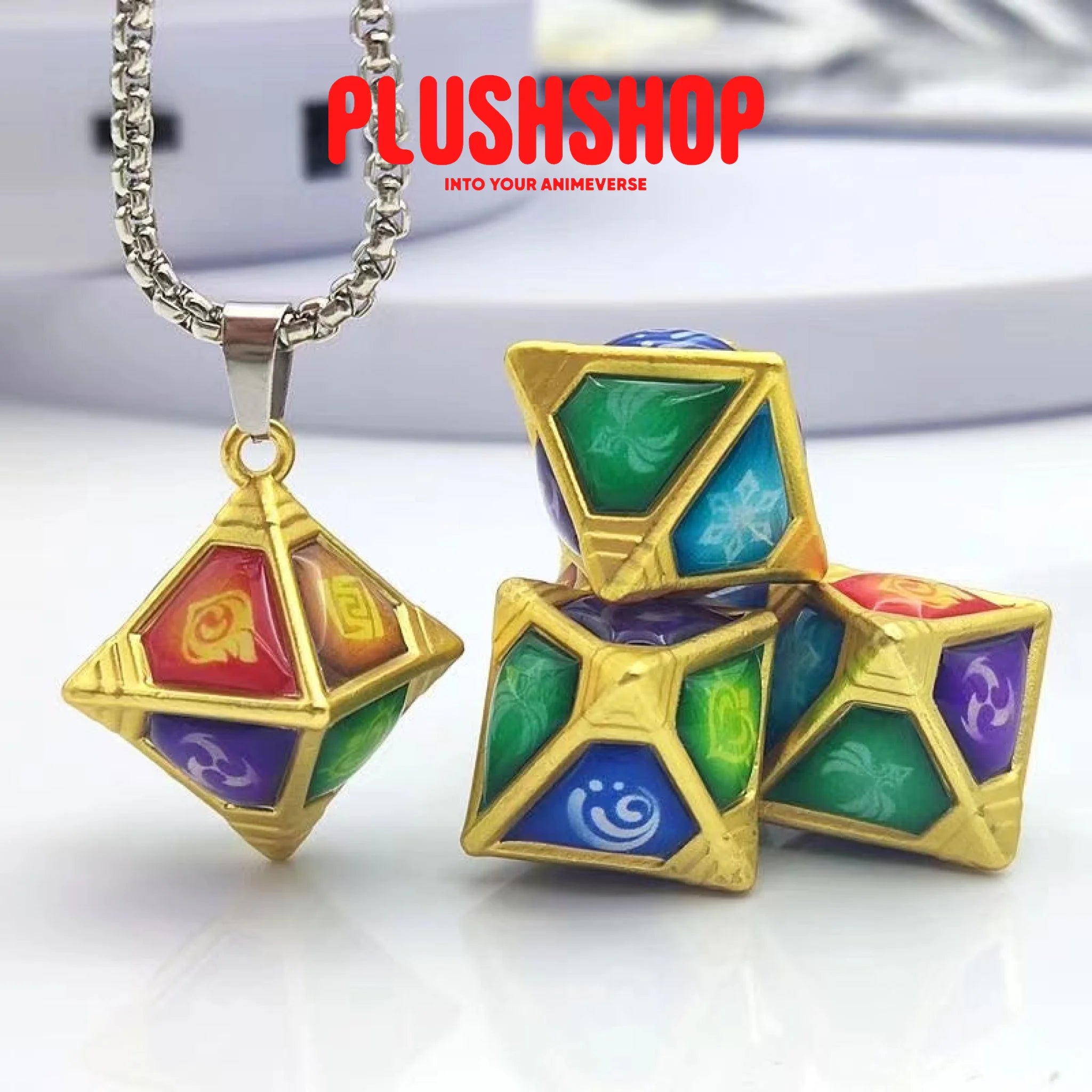 Genshin Accessory Summon Dice And Necklace