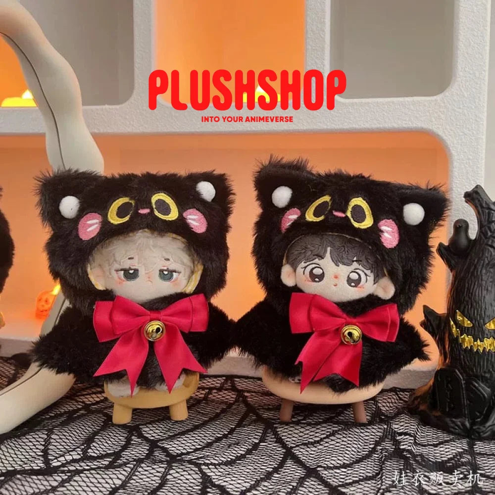 [Halloween Limited]Black Cat Bell Cape Outfit For 4IN Doll A 玩偶