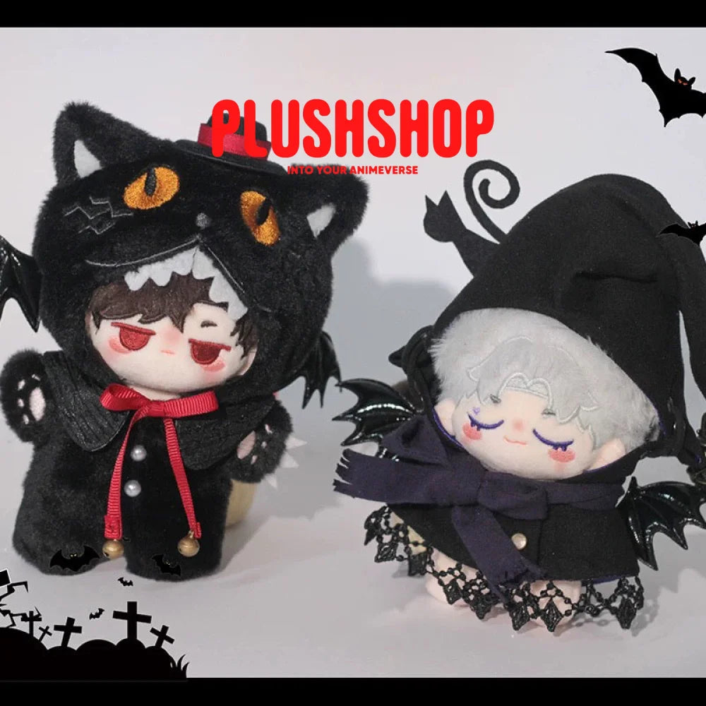 [Halloween Limited]Black Cat &amp; Witch Hat Outfit For 4IN Doll 玩偶