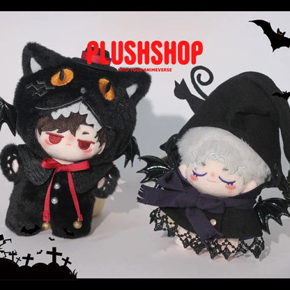 [Halloween Limited]Black Cat &amp; Witch Hat Outfit For 4IN Doll 玩偶