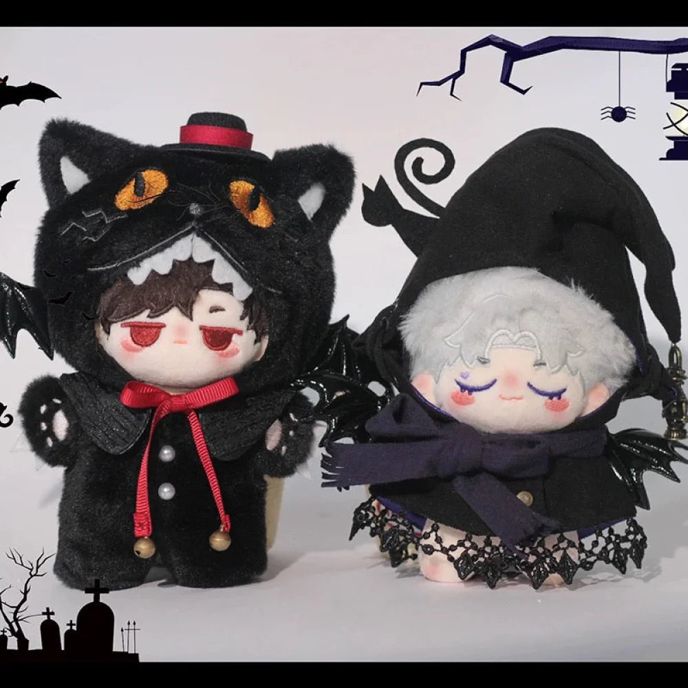 [Halloween Limited]Black Cat &amp; Witch Hat Outfit For 4IN Doll 玩偶