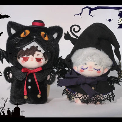[Halloween Limited]Black Cat &amp; Witch Hat Outfit For 4IN Doll 玩偶
