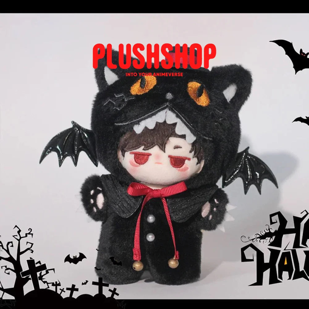 [Halloween Limited]Black Cat &amp; Witch Hat Outfit For 4IN Doll 玩偶
