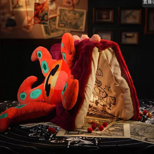 [Halloween Limited]Cthulhu Octopus Book Plush Pillow Red 玩偶
