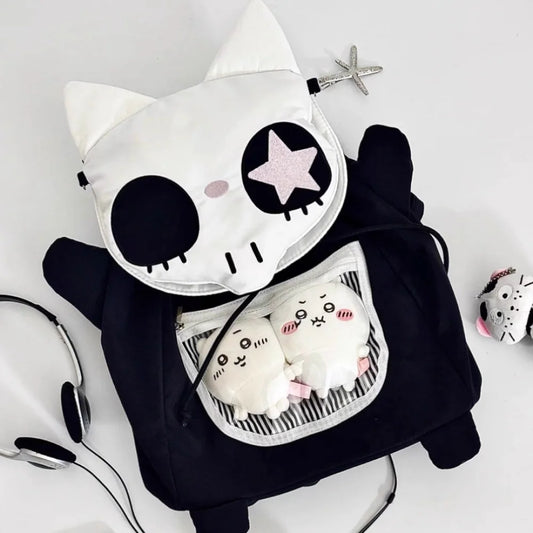 [Halloween Limited]Skeleton Cat Detachable 2-in-1 Ita Bag Only Bag 女士背包