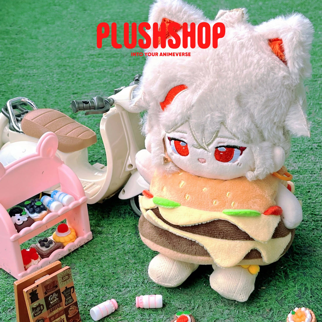Cute Hamburger Plushies Bag Plush Burger Outfit Include The Belt