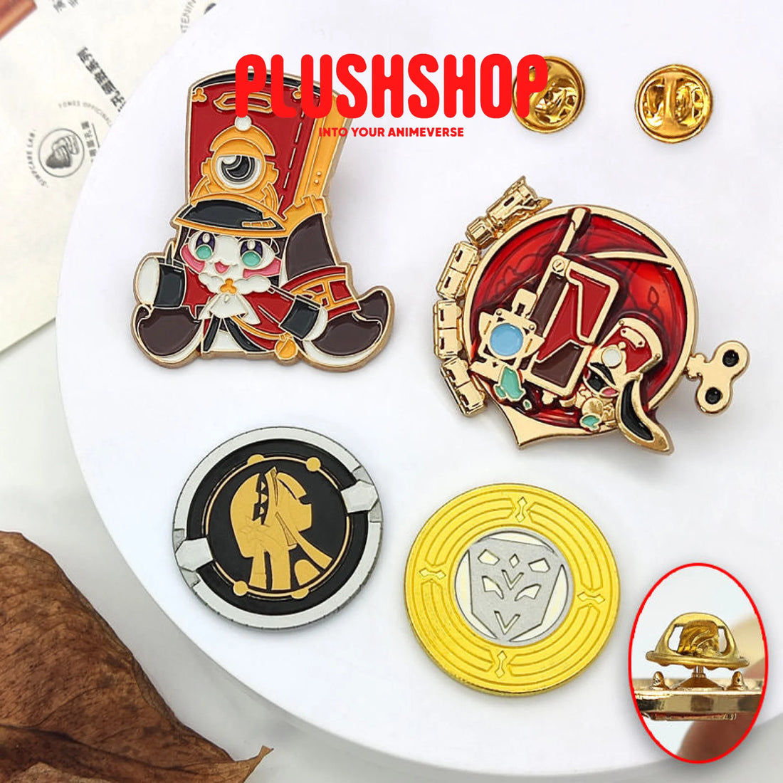Honkai Star Rail Badge Pins Pom-Pom Button Brooch Shield Hertareum Metal Alloy Herta Gifts