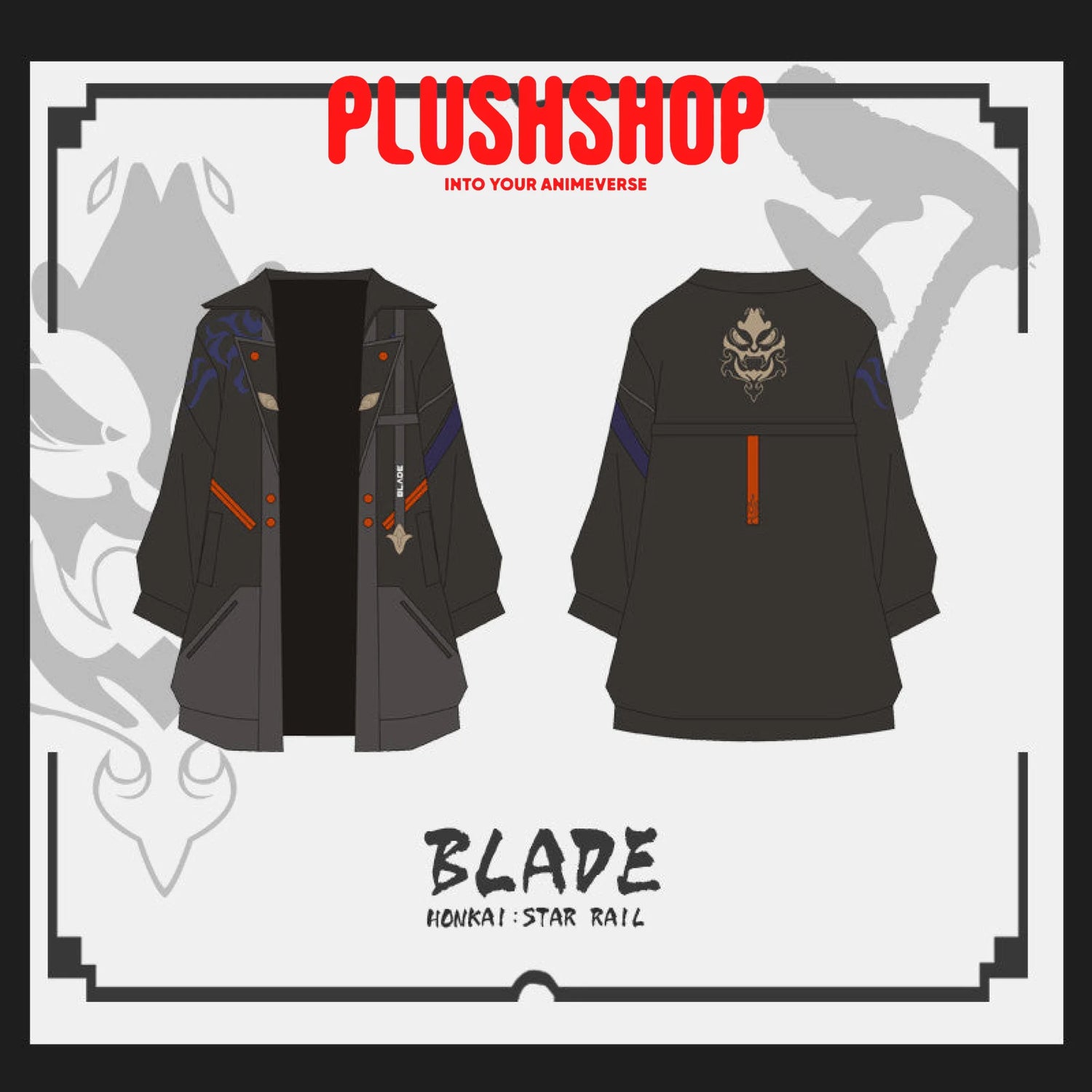 Honkai Starrail Game Character Blade Design Element Cosplay Outfit Jacket Sweater Pants Fleece 服装