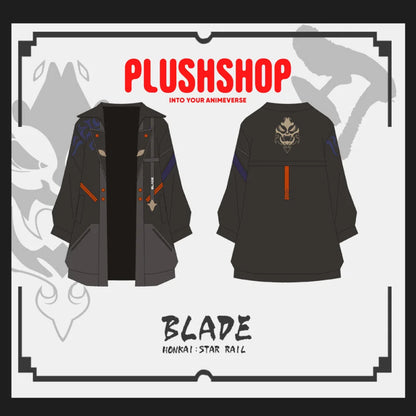 Honkai Starrail Game Character Blade Design Element Cosplay Outfit Jacket Sweater Pants Fleece 服装