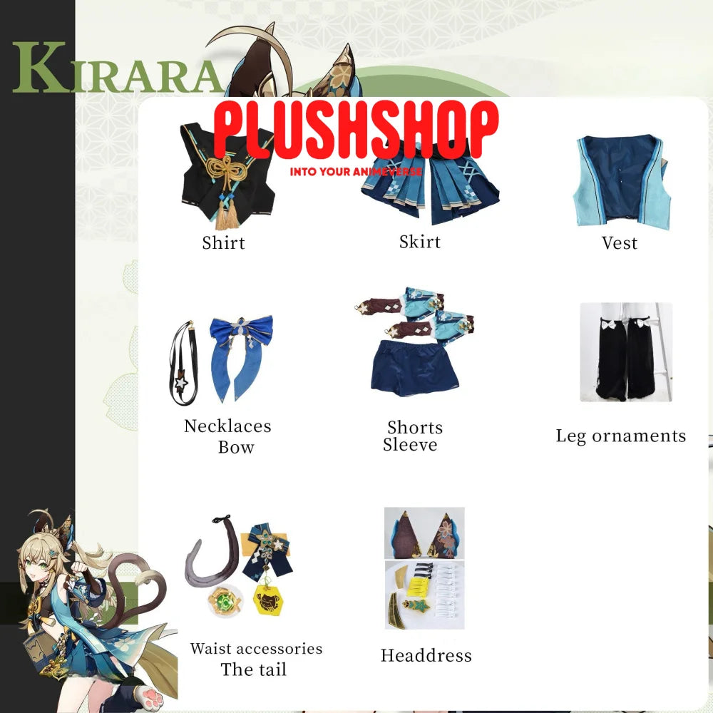 Kirara Cosplay Costume Full Set Outfit / Xs Cosplay 套装