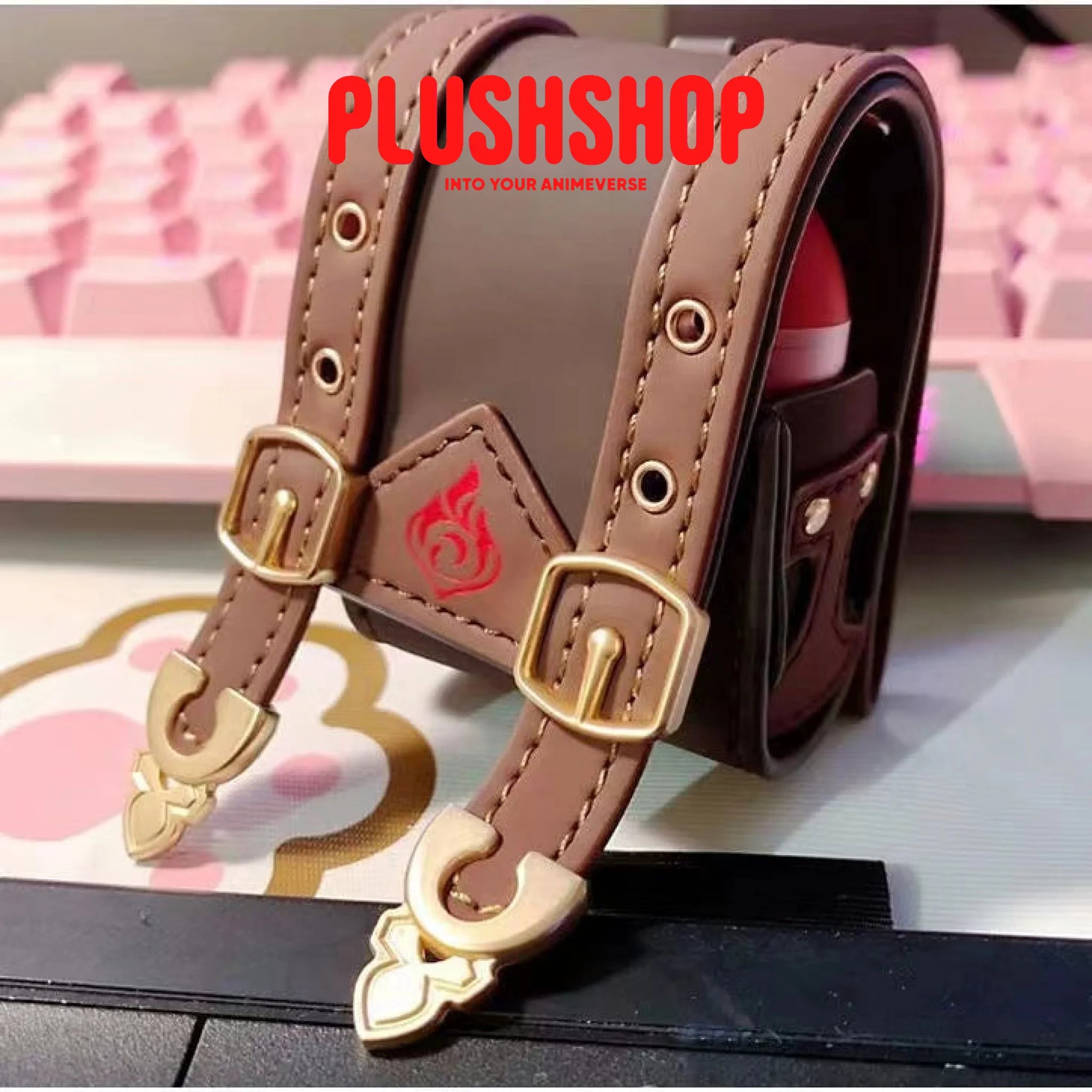 Genshin Impact Klee Backpack For Wireless Earphone Accessory Shoulder Belt And Key Chain Inlcuded