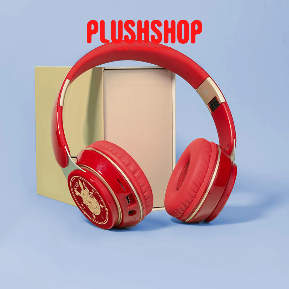 Genshin Klee Headphone Earphone Wireless With Microphone Hifi Stereo Foldable Lightweight