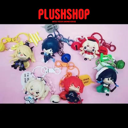 Genshin Impact Figure Klee Venti Keychain Accessory Cute Gift 6Pcs Full Set
