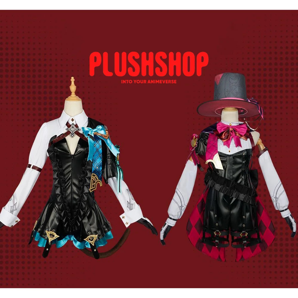 Genshin Impact Lyney & Lynette Cosplay Outfit Clohes Wig Cosplay