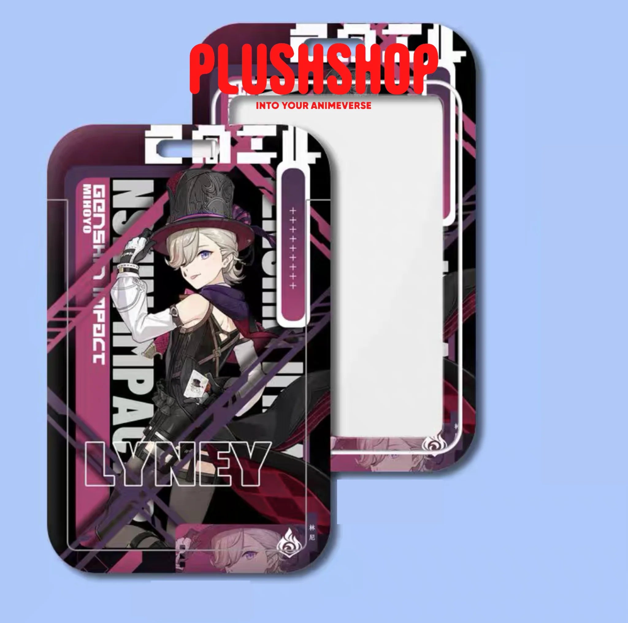 Genshin Impact Fontaine Characters Neuvillette Lyney Lynette Furina Wriot Hesley Card Holder Lyney-A