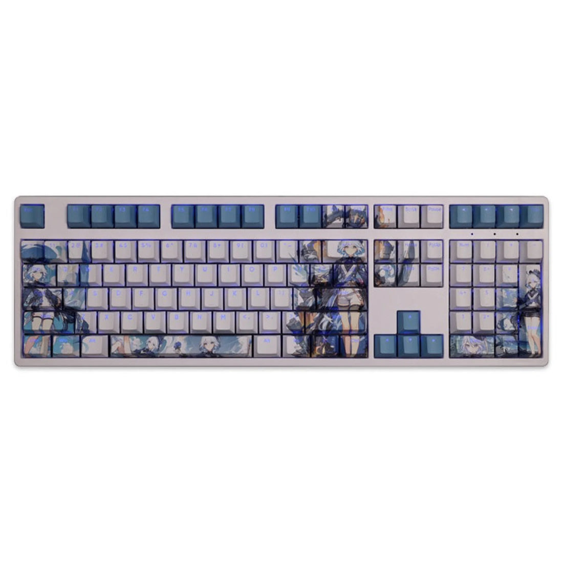 Genshin Impact Pbt Keycaps Game Character Furina Keyboard Decoration 108 Keycap Set