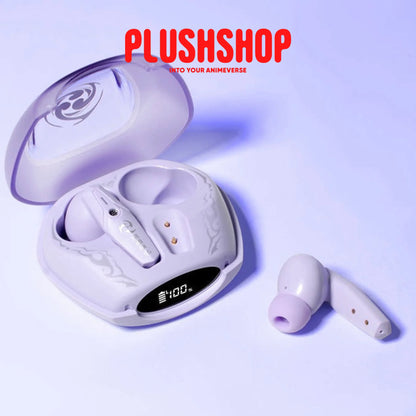 Genshin Impact Raiden Cute Bluetooth Headphones Earphone 耳机