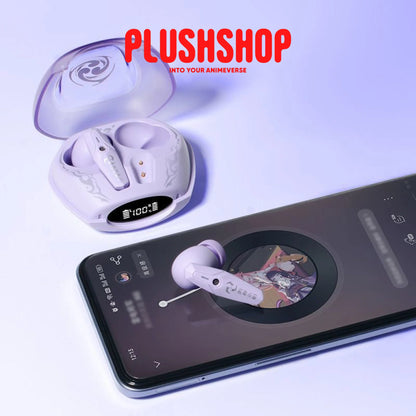 Genshin Impact Raiden Cute Bluetooth Headphones Earphone 耳机