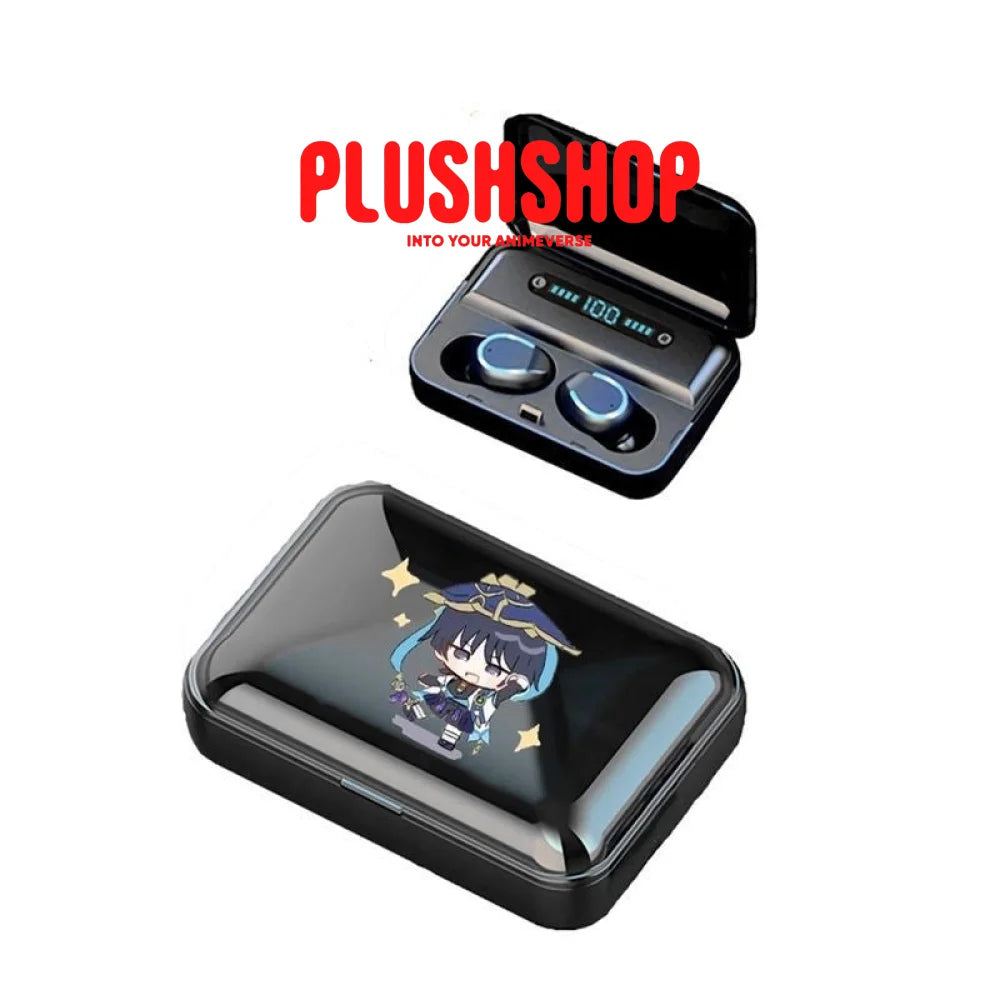 Genshin Impact Scaramouche Wireless Earbuds Bluetooth Headphones In-Ear Earphones With Charging Case
