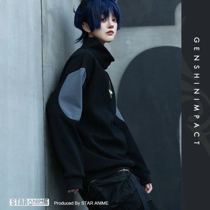 Genshin Impact Game Character Scaramouche Wanderer Design Element Spring And Autumn Sweatshirt