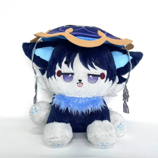 45Cm Genshin Wanderer Plush Wanderermeow Cute Puppet With Detachable Hat (Pre-Order) 玩偶
