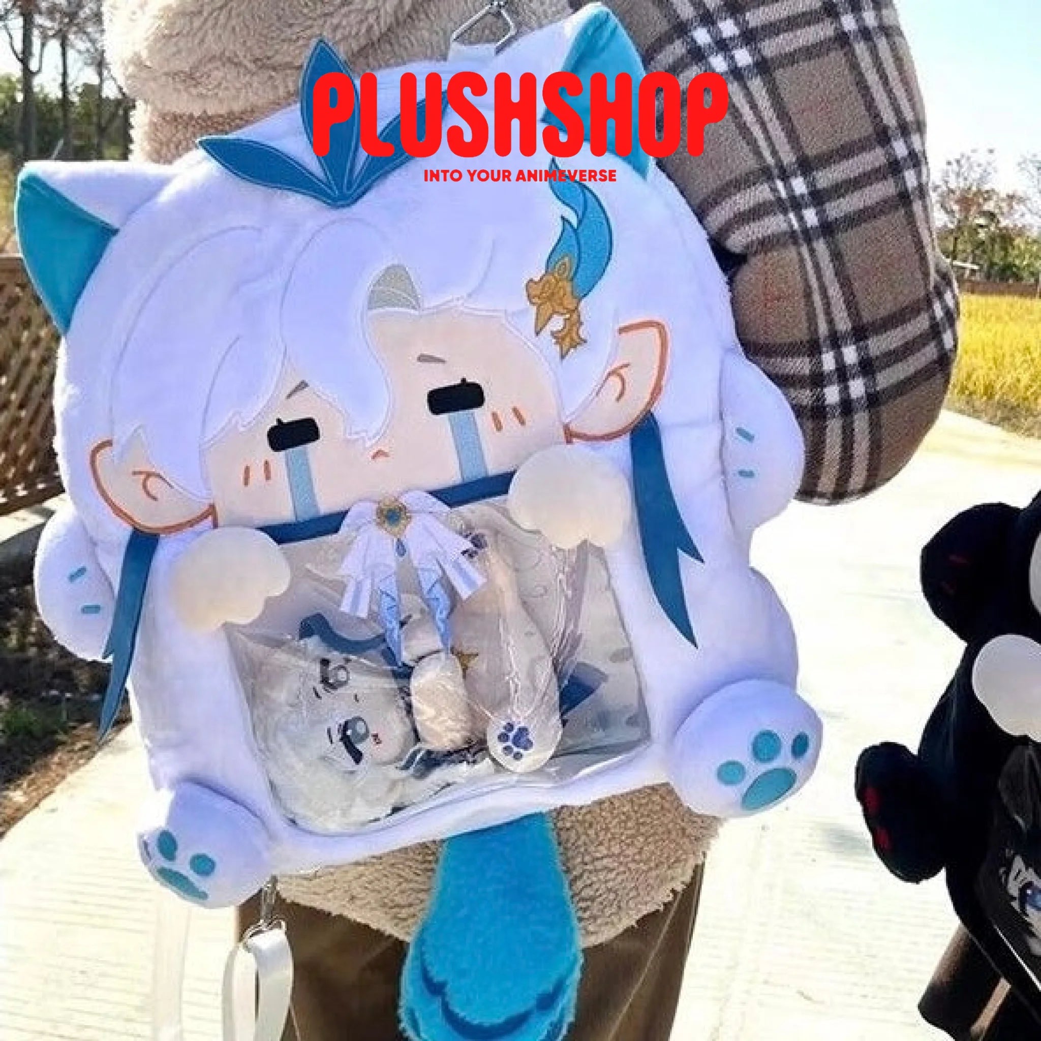 Genshin Impact Wriothesley Neuvillette Cute Plush Backpack Itabag 女士背包